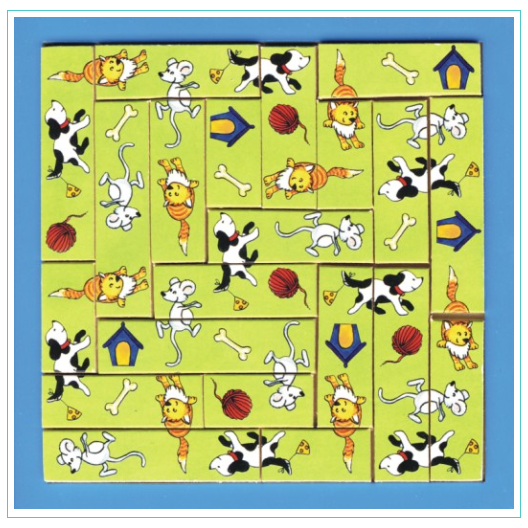 Houten Hond en Kat puzzel
